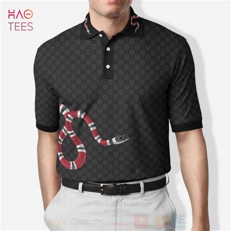 gucci pattern and snake t-shirt|Gucci snake and bee polo.